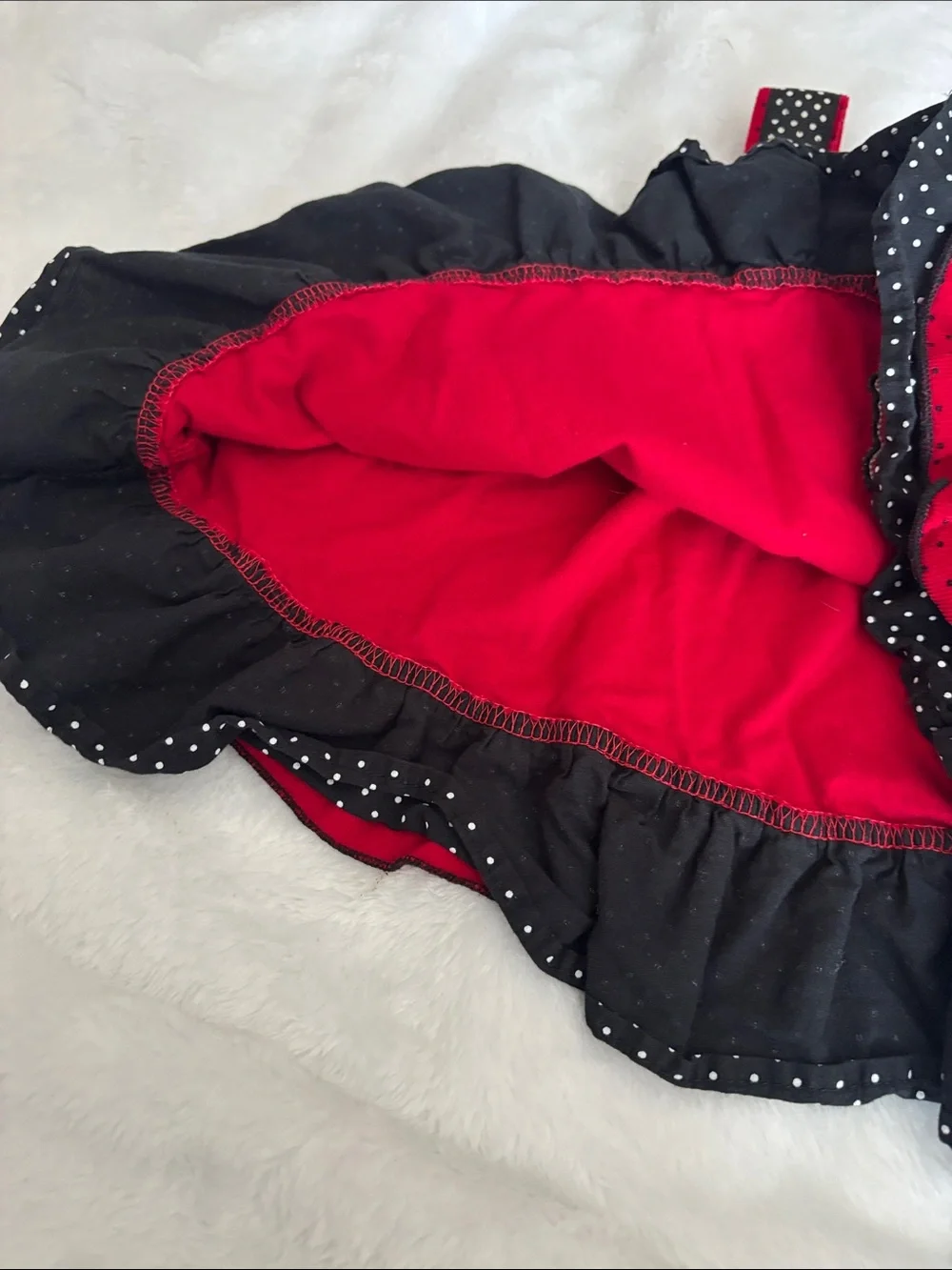 Vintage Red Polka Dot baby Dress with Scottie Dog Appliques